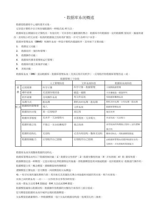 数据库系统概论(第5版)复习备考资料.doc