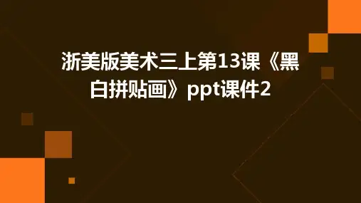 浙美版美术三上第13课《黑白拼贴画》课件2