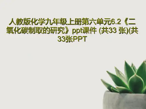 人教版化学九年级上册第六单元6.2《二氧化碳制取的研究》ppt课件 (共33 张)(共33张PPTP