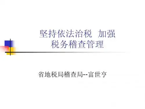 税务稽查