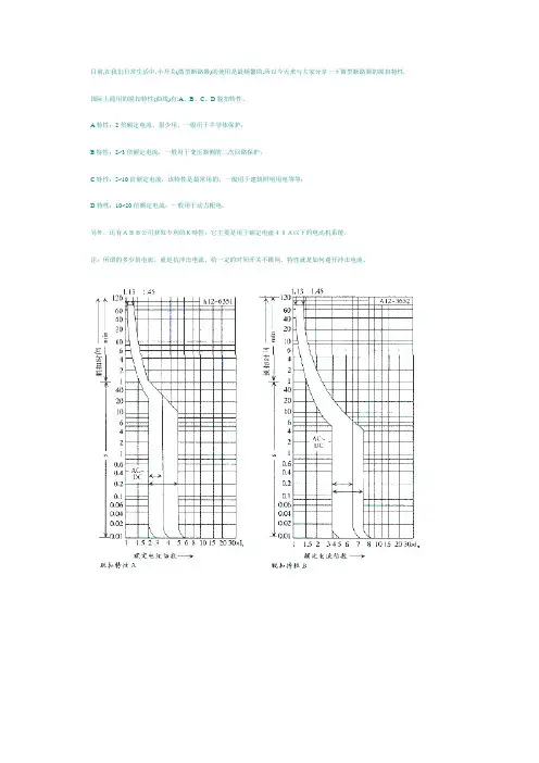 微型断路器+C型曲线图