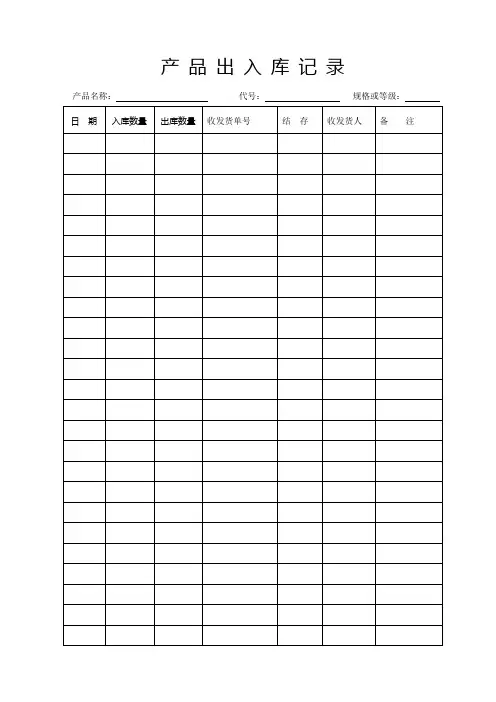 饲料厂各种表格