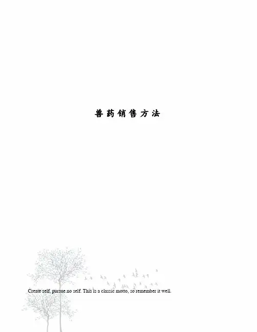 兽药销售方法
