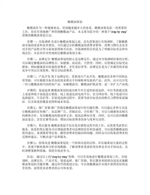 橄榄油策划