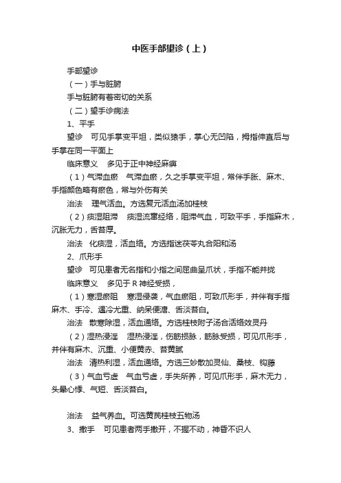 中医手部望诊（上）