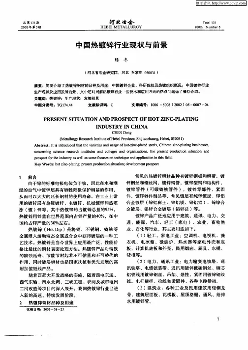 中国热镀锌行业现状与前景
