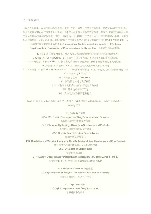 ICH指导原则-术语
