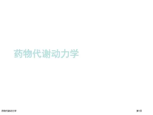 药物代谢动力学