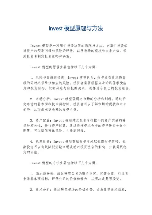 invest模型原理与方法