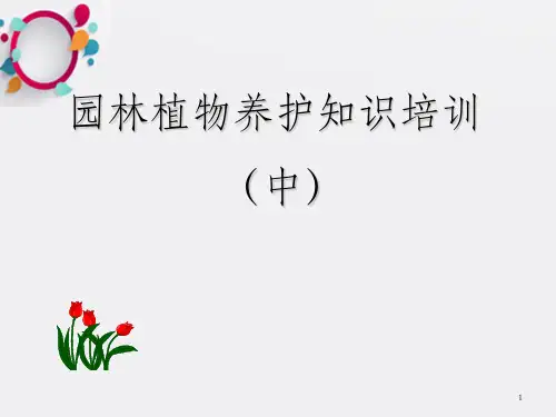 《园林植物养护知识培训》精品讲稿中