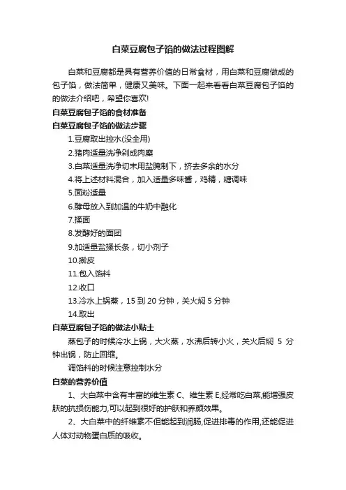 白菜豆腐包子馅的做法过程图解