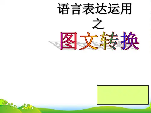 高考语文复习指导 图文转换课件