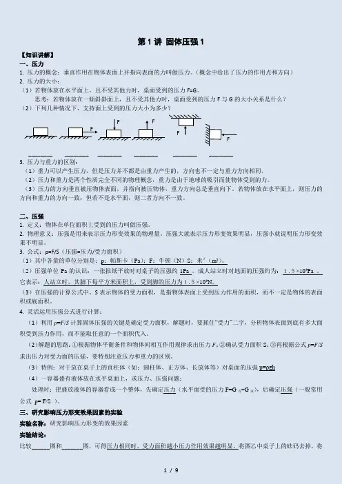 固体压强
