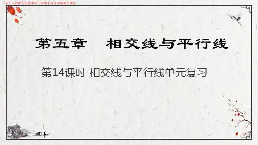 (新)人教版七年级数学下册《相交线与平行线》期末复习讲解教学课件