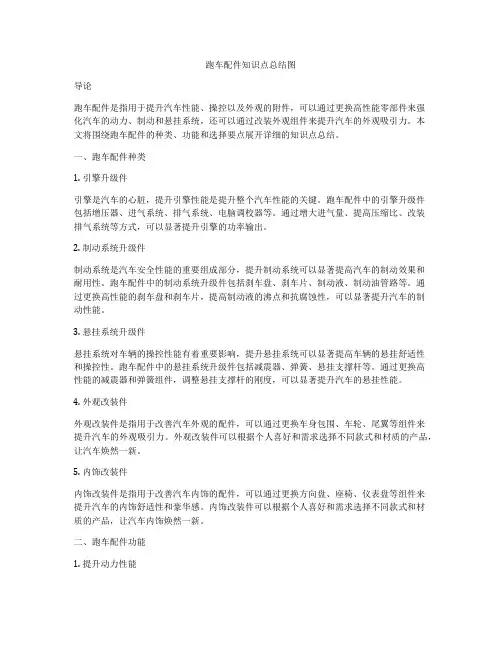 跑车配件知识点总结图