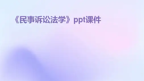 《民事诉讼法学》课件
