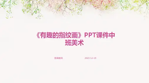 《有趣的指纹画》PPT课件中班美术