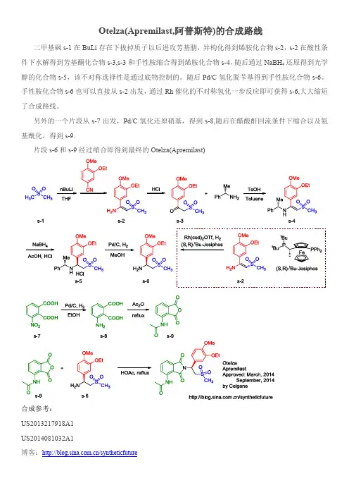 阿普斯特(Otelza, apremilast)的合成