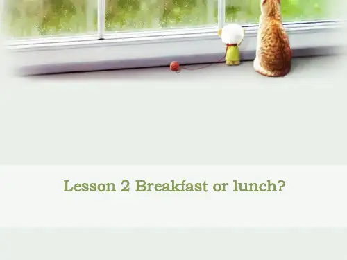 新概念英语第二册 lesson2 Breakfast or lunch解析