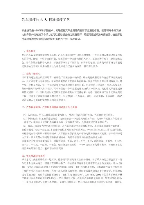 汽车喷漆技术