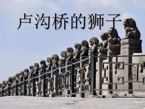 【鄂教版】小学语文三年级卢沟桥的狮子