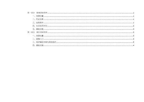 XX镇总体规划基础资料