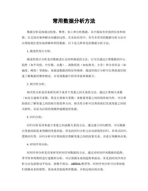 常用数据分析方法