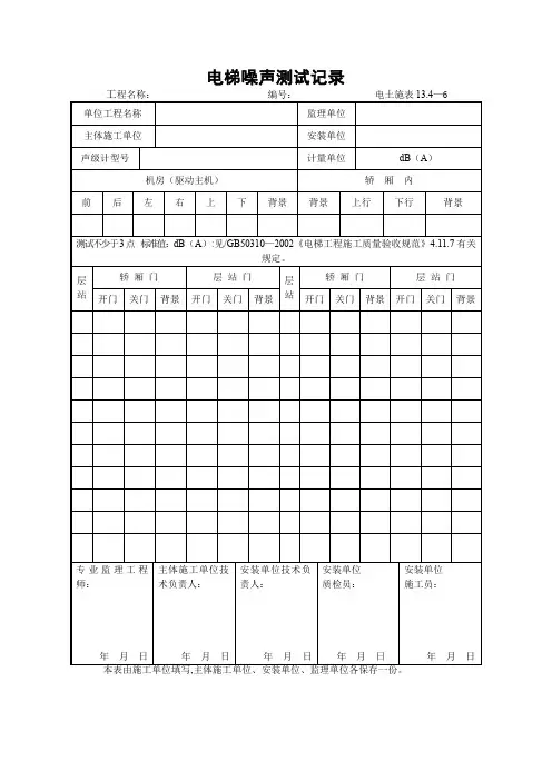 13.4—6电梯噪声检测记录