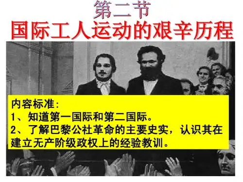 高一历史必修1_国际工人运动的艰辛历程2-人民版_ppt