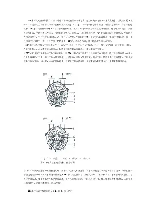 2BV水环式真空泵如图