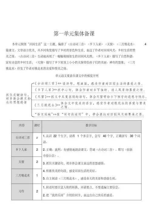 新版人教版四年级下册语文全册教案（新版部编）
