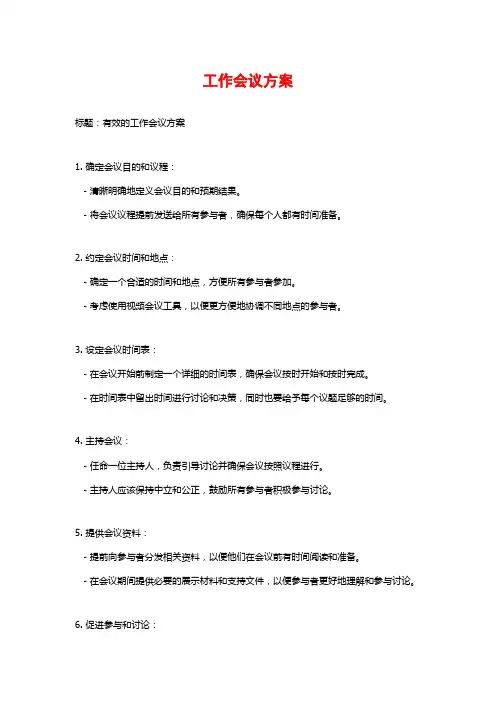 工作会议方案 (2)