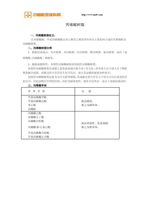 丙烯酸树脂