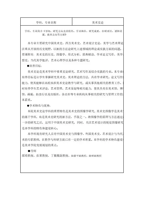 2020年上海师范大学硕士研究生入学考试1304Z1美术史论专业学科介绍