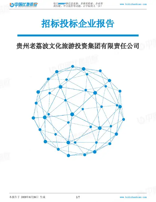 贵州老荔波文化旅游投资集团有限责任公司-招投标数据分析报告