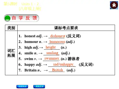 牛津译林版八年级英语上册Unit1  词汇  课件(共10页)
