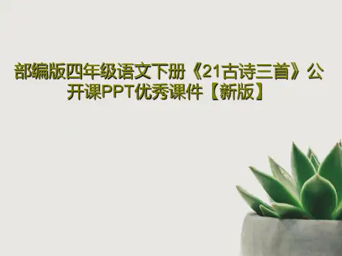 部编版四年级语文下册《21古诗三首》公开课PPT优秀课件【新版】PPT78页