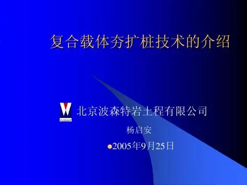 复合载体夯扩桩技术介绍