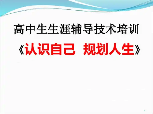 高中生生涯辅导认识自己规划人生ppt课件