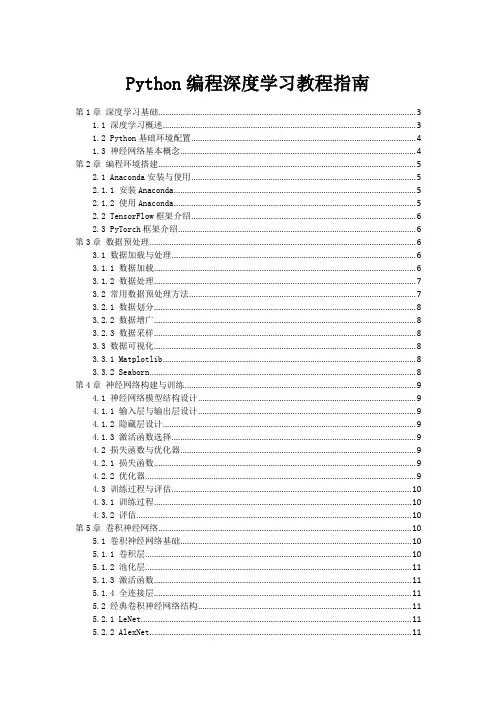 Python编程深度学习教程指南