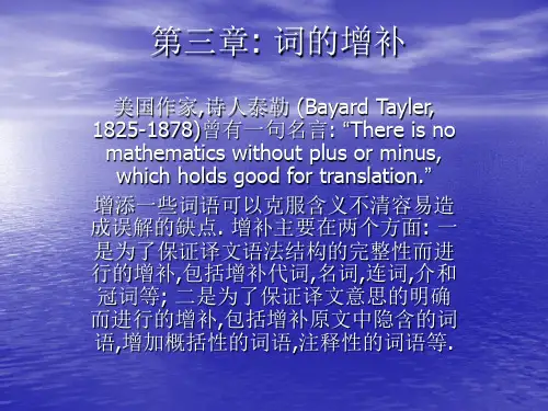 汉英翻译第三章