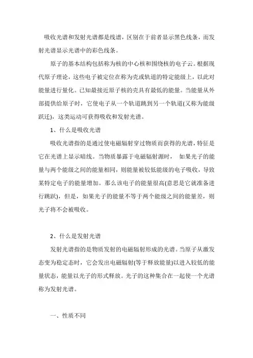 吸收谱和发射谱