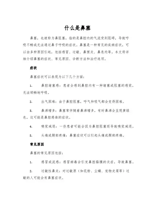 什么是鼻塞