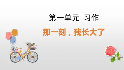 习作 《那一刻,我长大了》 PPT课件