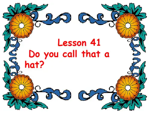 新概念英语第二册lesson 41 精编课件