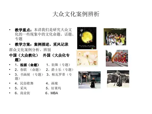 15大众文化作业指导