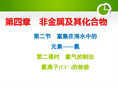 2020-2021学年人教版必修1 第4章 第2节 第2课时 氯气的制法 氯离子(Cl-)的检验 课件(35张)