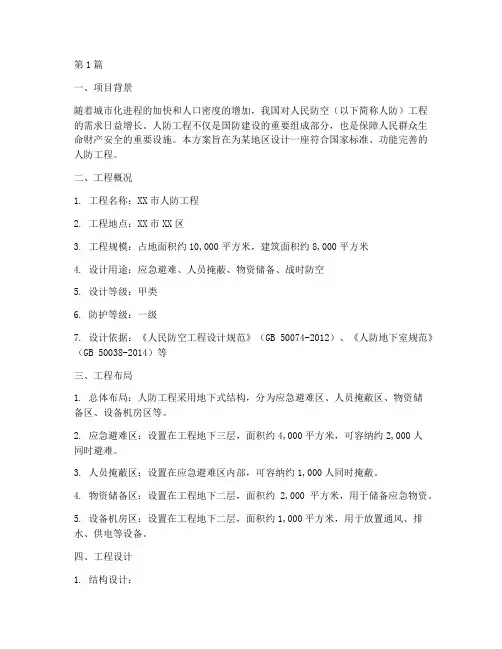 人防工程方案(3篇)