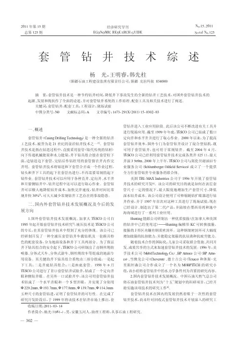 套管钻井技术综述