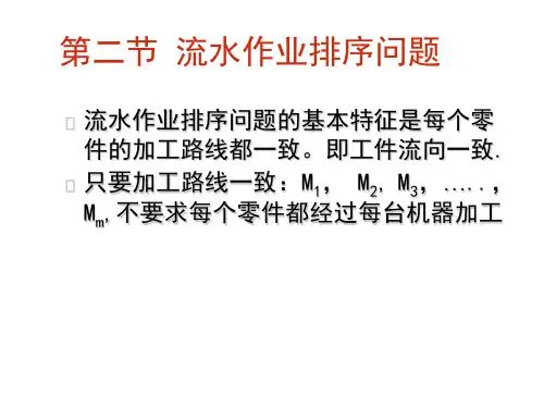 作业排序(优制材料)
